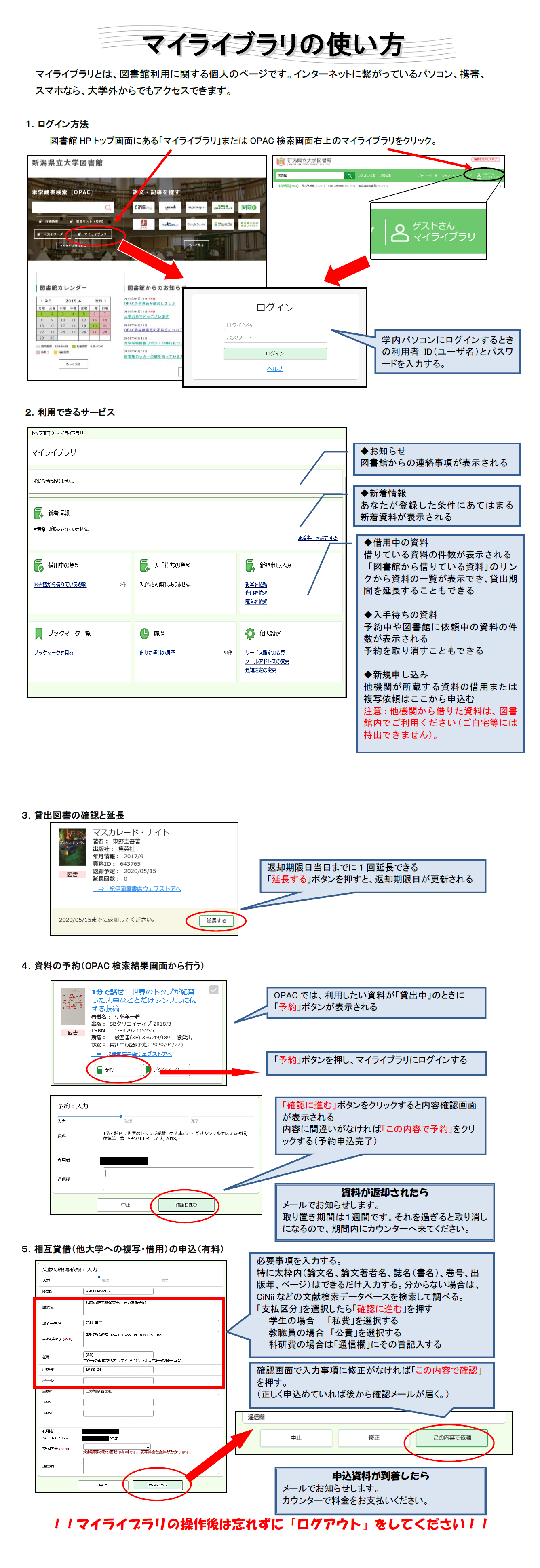 マイライブラリの使い方